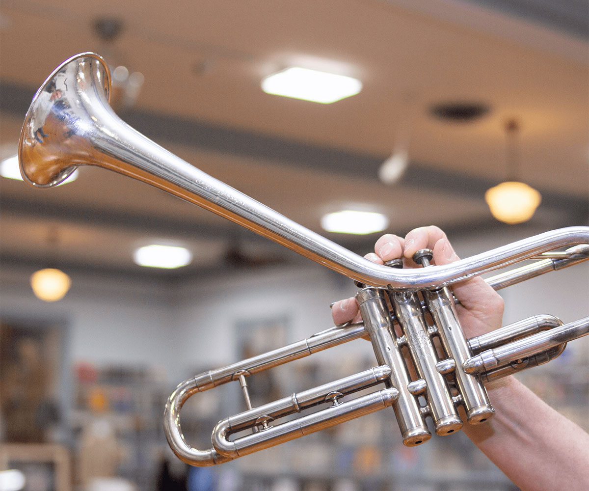 A photo of Dizzy Gillespie's Trumpet